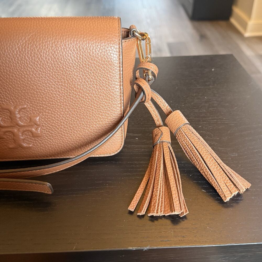 Tory Burch Thea Mini Crossbody Bag Tan Brown - Picture 3 of 9